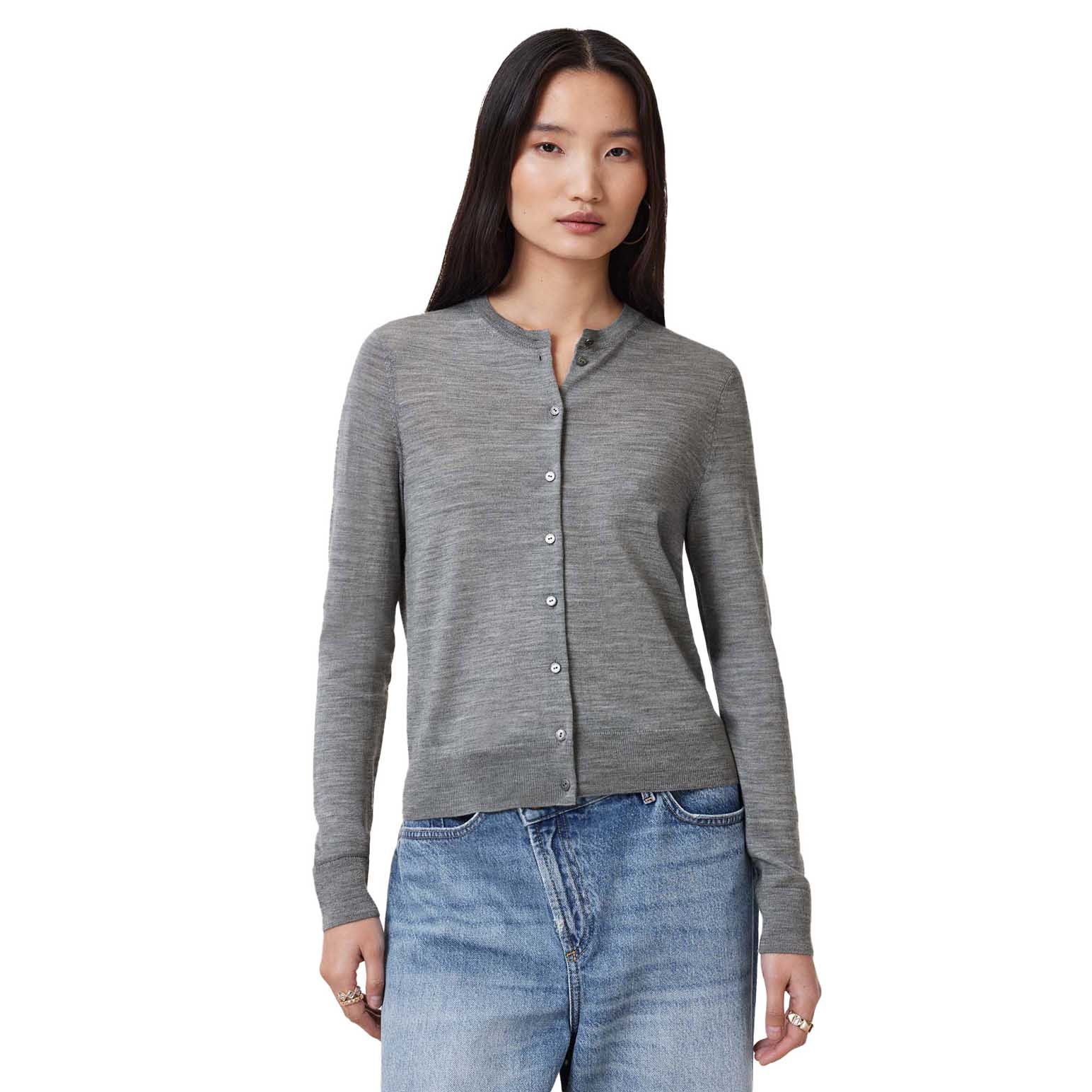 AllSaints Anouk Slim Fit Merino Wool Cardigan